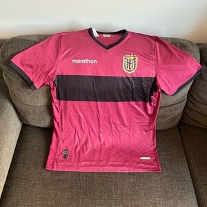 Marathon Authentic Ecuador Team Copa America Goalkeeper Wine Jersey Men’s Sz XL